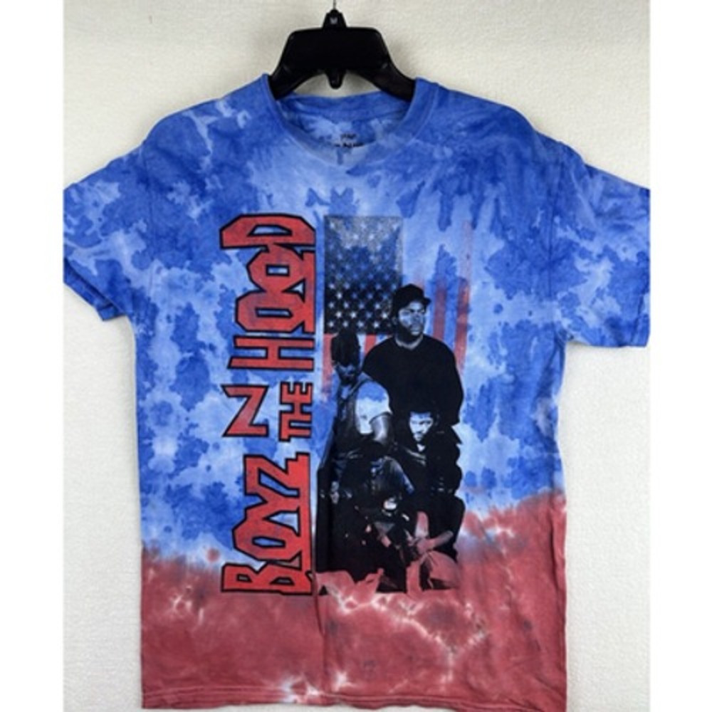 Philcos Boyz N The Hood Tie Dye Graphic T-Shirt Mens Small Blue Red Ice Cube